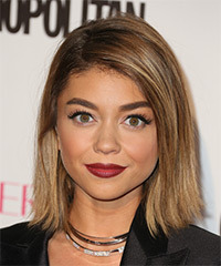 Sarah Hyland Medium Straight   Light Brunette Bob  Haircut