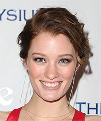 Ashley Hinshaw Long Wavy    Auburn Brunette  Updo Hairstyle