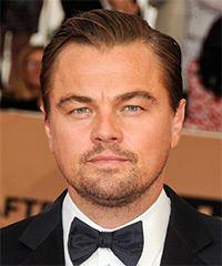 Leonardo DiCaprio Short Straight    Brunette   Hairstyle with Side Swept Bangs - Visual Story