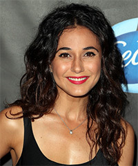 Emmanuelle Chriqui Long Curly   Black    Hairstyle  - Visual Story