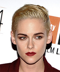 Kristen Stewart     Light Platinum Blonde Pixie  Haircut- Visual Story