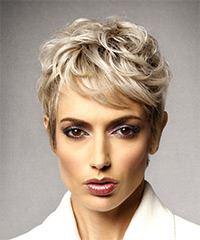  Short Wavy   Light Ash Blonde Shag  Hairstyle with Side Swept Bangs - Visual Story