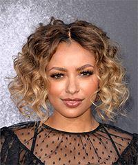 Kat Graham Short Curly   Dark Blonde Bob  Haircut