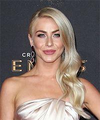 Julianne Hough Long Wavy   Light Ash Blonde   Hairstyle- Visual Story