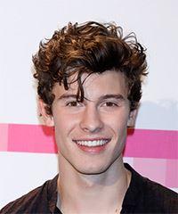 Shawn Mendes Short Wavy    Brunette   Hairstyle