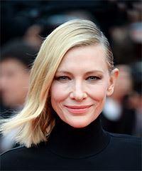 Cate Blanchett Medium Straight Light Blonde Bob Haircut