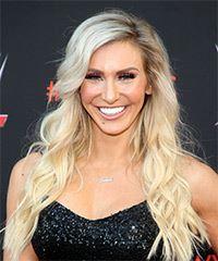 Charlotte Flair Long Wavy   Light Blonde   Hairstyle with Side Swept Bangs- Visual Story