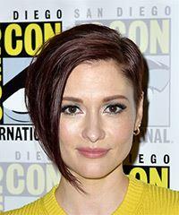 Chyler Leigh Short Straight Layered  Dark Brunette Bob  Haircut
