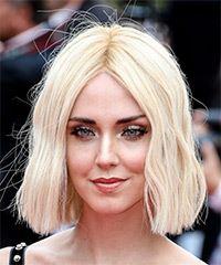 Medium Straight  Bob  Haircut with Blunt Cut Bangs