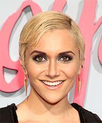 Alyson Stoner      Blonde Pixie  Haircut with Side Swept Bangs