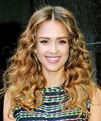 Jessica Alba Long Wavy    Brunette   Hairstyle   with Light Brunette Highlights- Visual Story