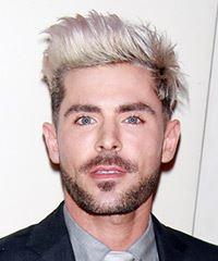 Zac Efron Short Straight   Light Blonde and Black Two-Tone   Hairstyle  - Visual Story