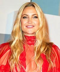 Kate Hudson Long Wavy    Blonde and  Brunette Two-Tone   Hairstyle  - Visual Story