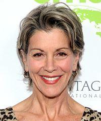 Wendie Malick   Layered   Grey Pixie  Haircut