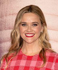 Reese Witherspoon Long Wavy    Blonde   Hairstyle with Side Swept Bangs  and Light Blonde Highlights- Visual Story