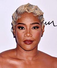 Tiffany Haddish Short Wavy    Blonde Afro  Hairstyle