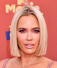 Teddi Mellencamp Medium Straight   Light Grey Bob  Haircut- Visual Story