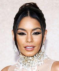 Vanessa Hudgens Long Straight   Black   Updo Hairstyle