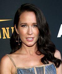 Anna Camp Long Wavy   Black    Hairstyle with Side Swept Bangs- Visual Story