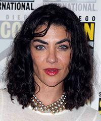 Jessica Szohr Long Curly Layered  Black  Bob  Haircut- Visual Story