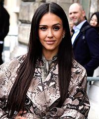 Jessica Alba Long Sleek Black Hairstyle Long Straight   Black    Hairstyle- Visual Story