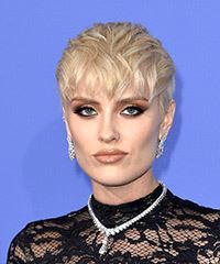Wallis Day Pixie Haircut With Waves From Cannes Film Festival 2023- Visual Story