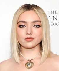 Peyton List Blonde Shoulder-Length Bob Haircut- Visual Story
