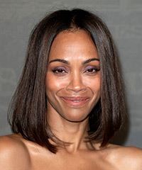 Zoe Saldana Shoulder-Length Bob Haircut