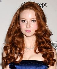 Francesca Capaldi Long Copper Hairstyle With Curls- Visual Story
