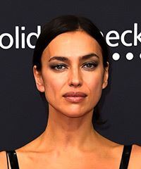 Irina Shayk Updo Hairstyle With Low Bun- Visual Story