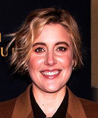 Greta Gerwig Short Hairstyle With Subtle Waves