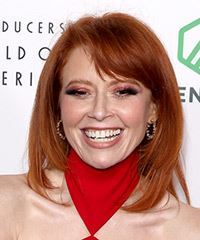 Natasha Lyonne Orange Hairstyle With Classic Bangs- Visual Story