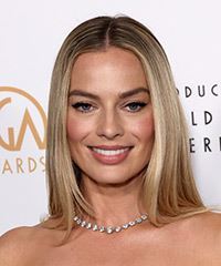 Margot Robbie Long Sleek Hairstyle- Visual Story