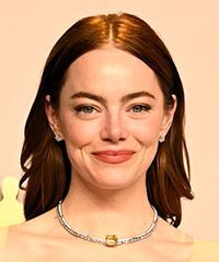 Emma Stone Elegant Copper Hairstyle- Visual Story