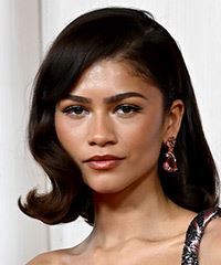 Zendaya Classic Hairstyle With Side Part