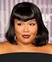 Lizzo Shoulder-Length Hairstyle With Triangle Bangs- Visual Story