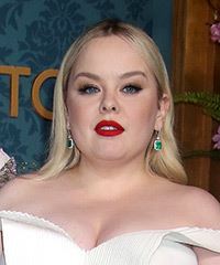 Nicola Coughlan Long Sleek Blonde Hairstyle- Visual Story