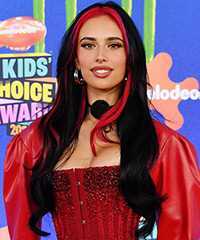 Kylie Cantrall Black Hairstyle With Hot Pink Money Piece- Visual Story