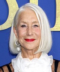 Helen Mirren Blunt Cut Bob