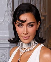 Kim Kardashian Long Bob Hairstyle With Flicked Ends- Visual Story
