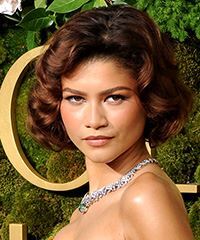 Zendaya Bob Haircut With Curls - Golden Globe Awards 2025- Visual Story