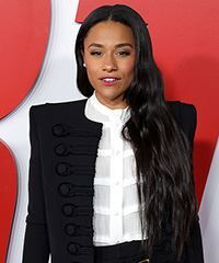 Ariana DeBose Long Side-Swept Hairstyle- Visual Story