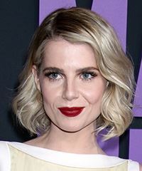 Lucy Boynton Medium-Length Bob Haircut With Curls- Visual Story