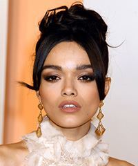 Rachel Zegler Updo With face-Framing Bangs- Visual Story