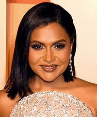 Mindy Kaling Sleek Medium-Length Hairstyle- Visual Story