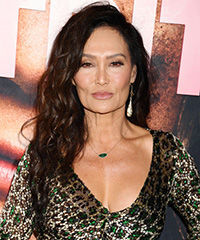 Tia Carrere Easy Going Hairstyle With Curls And Side Part- Visual Story