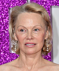 Pamela Anderson Medium-Length Bob Hairstyle With Curls- Visual Story