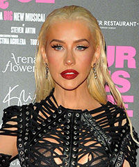 Christina Aguilera Long Hairstyle With Slicked-Back Top- Visual Story