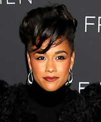 Ariana DeBose Edgy Undercut Hairstyle With Bold Bangs