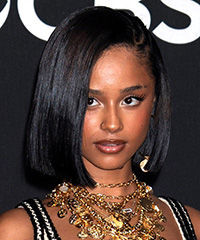 Tyla Sleek Side-Parted Bob Haircut- Visual Story